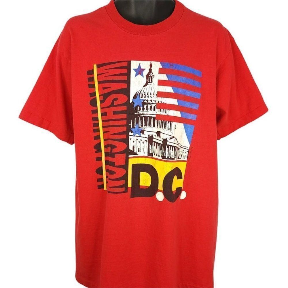 Washington DC T Shirt Vintage 90s The Capitol Building Made In USA Mens Size XL